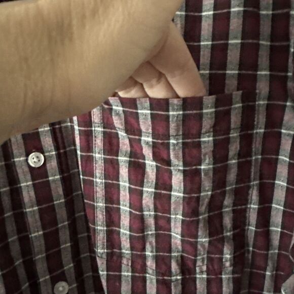 Cody James Men’s 2XL Plaid Western Work Shirt Long Sleeve Cotton Red Workwear - Picture 3 of 8